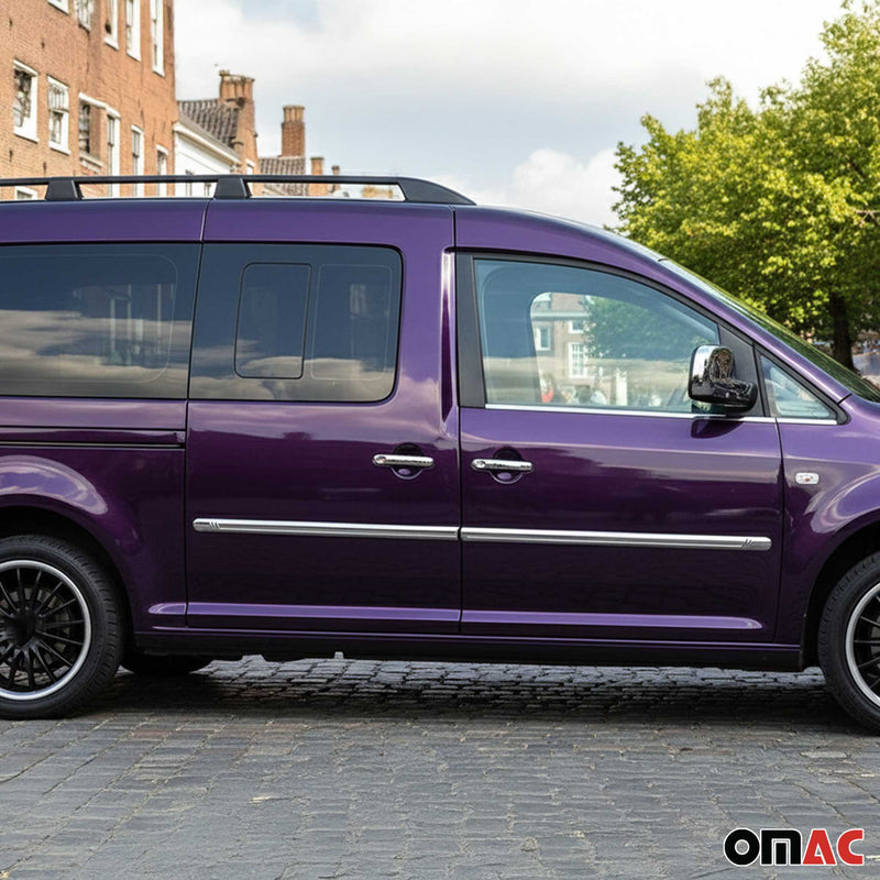 Garniture Baguette de porte latérale pour VW Caddy 2003-2015 chromé inox 4Pcs