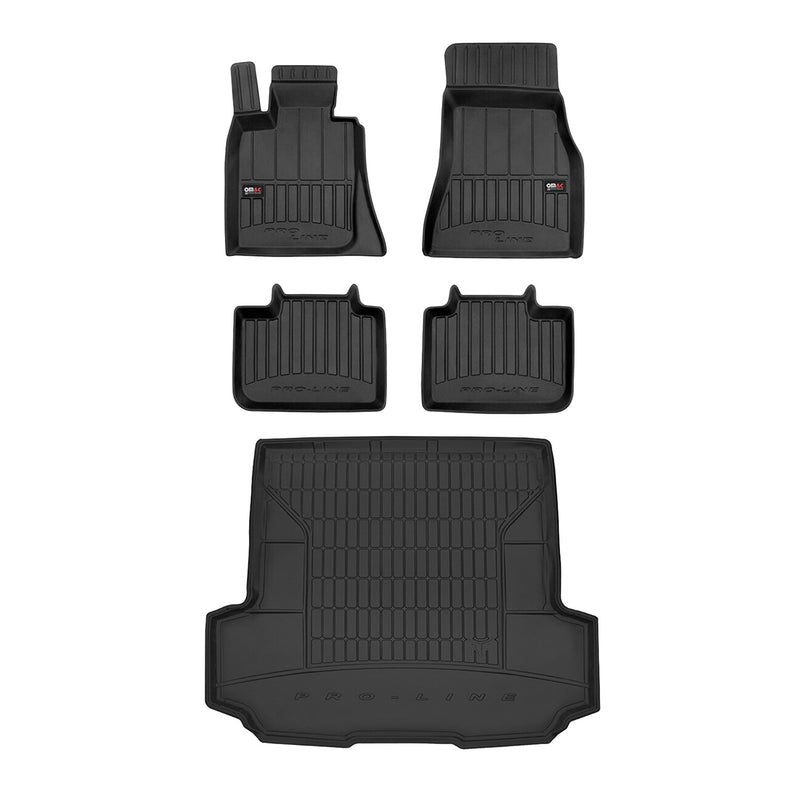 OMAC Kit Tapis de sol et coffre pour BMW Série 6 Gran Turismo G32 2017-2024 Noir