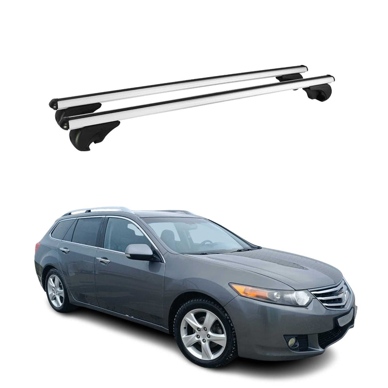 Barres de toit Transversales pour Honda Accord 1998-2002 Break Aluminium Argent