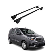 Barres de toit Transversales pour Opel Combo E 2019-2026 Acier Noir 2Pcs