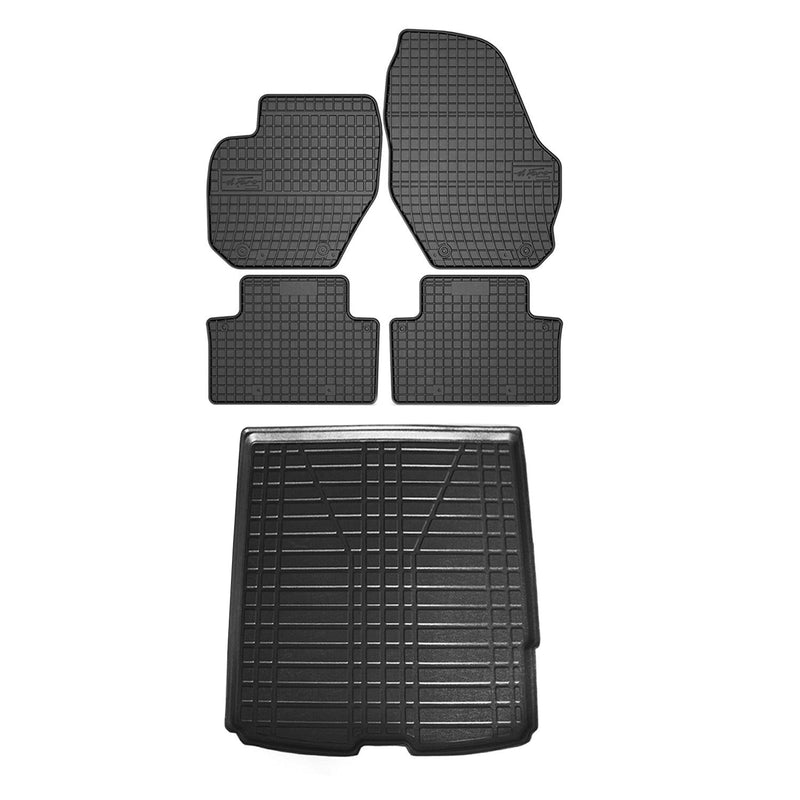 Kit Tapis de sol et coffre pour Volvo XC90 2003-2015 TPE Noir