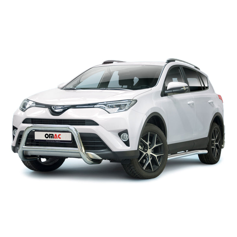 Pare-Buffle Avant Pour Toyota RAV4 2015-2018 en Acier Inoxy Argent