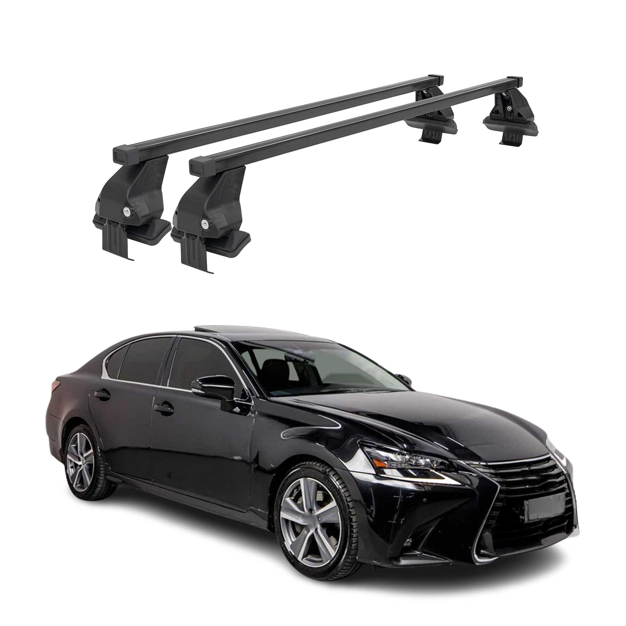 Barres Transversales Menabo pour Lexus GS L10 2011-2020 Noir