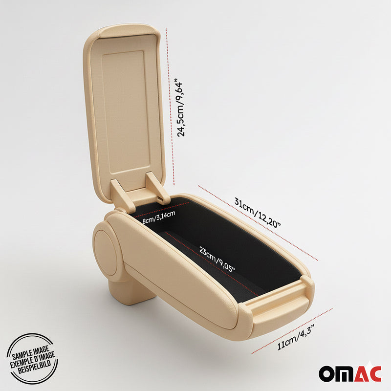 Accoudoir central pour Renault Clio V HB 2019-2023 Vinyl Abs Beige Simili-cuir