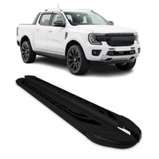 Marchepieds Latéraux Pédale pour Ford Ranger T6 2022-2026 DoubleCab Noir Alu 2x