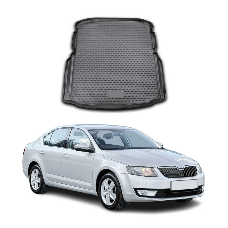 Tapis de Coffre pour Skoda Octavia 2013-2021 TPE Noir