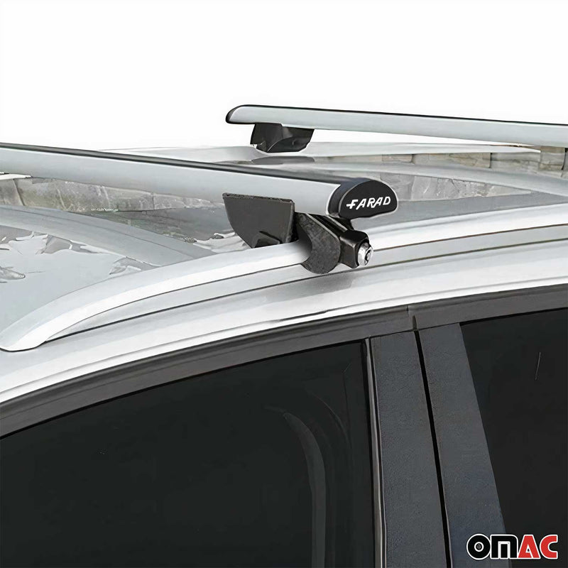 Barres de toit transversales pour Audi A4 Avant 2016-2020 2 pcs en Alu gris TÜV ABE