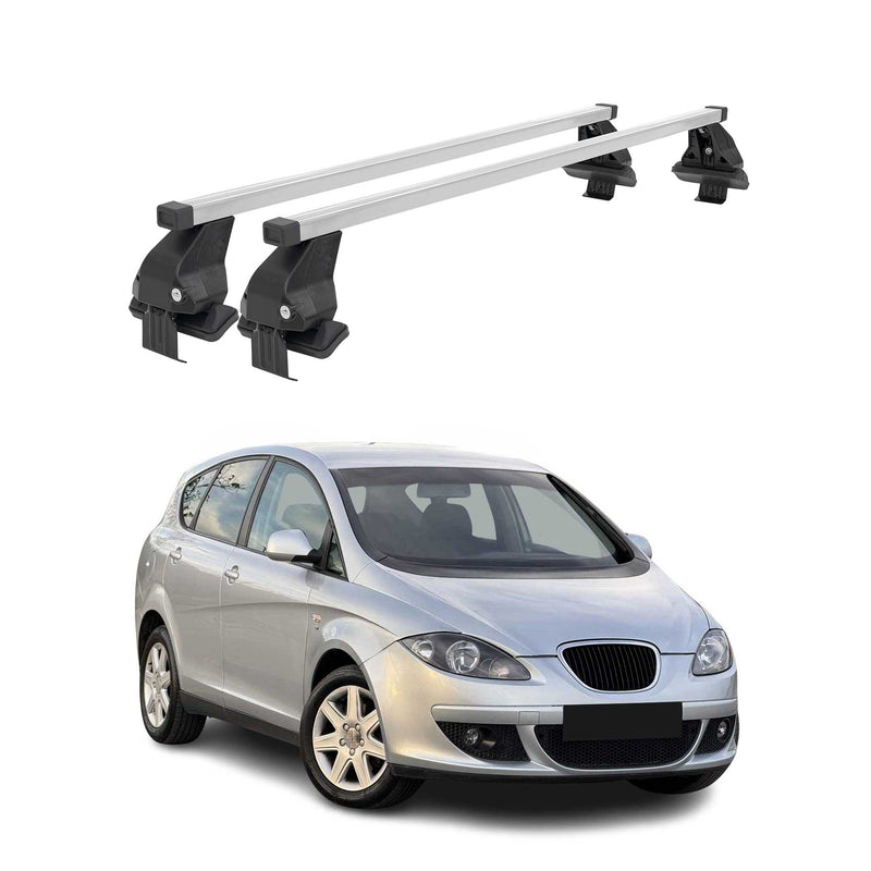 Barres de toit transversales pour Seat Altea 2004-2009 Acier Gris