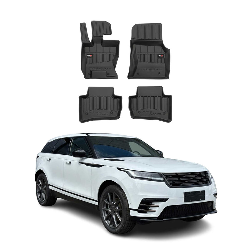 OMAC Tapis de sol en caoutchouc pour Range Rover Velar 2017-2025 Noir Premium