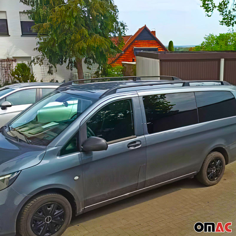 Barres de toit longitudinales pour Renault Trafic 2014-2024 L1 Aluminium Noir