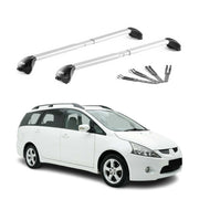 Barres de toit pour Mitsubishi Grandis 2003-2011 Alu Gris Argenté 2 pièces ABE