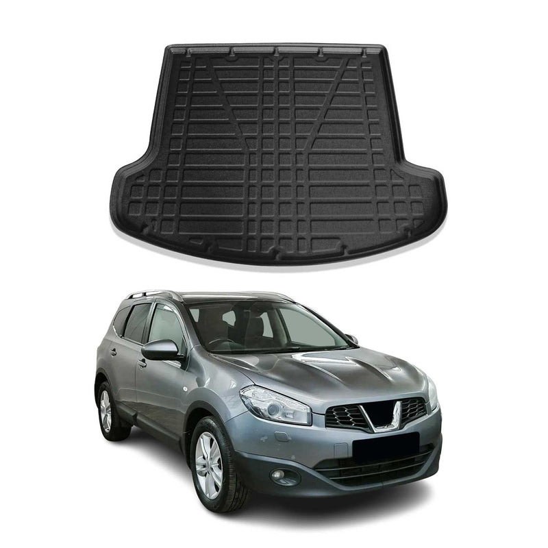Tapis de Coffre pour Nissan Qashqai +2 2008-2014 en TPE Noir