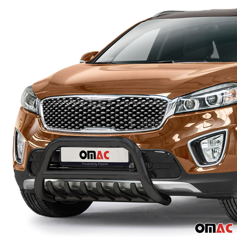 Pare-Buffle Avant Pour Kia Sorento 2015-2018 Acier Inoxy Noir