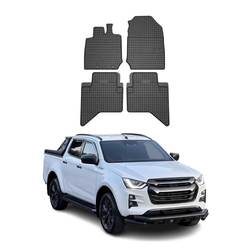 Tapis de Sol pour Isuzu D-Max 2020-2025 Caoutchouc Noir