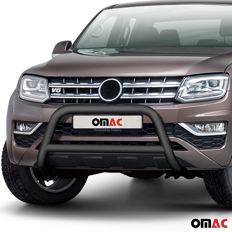 Pare-Buffle Avant Pour VW Amarok 2016-2020 Noir Acier Inoxydable