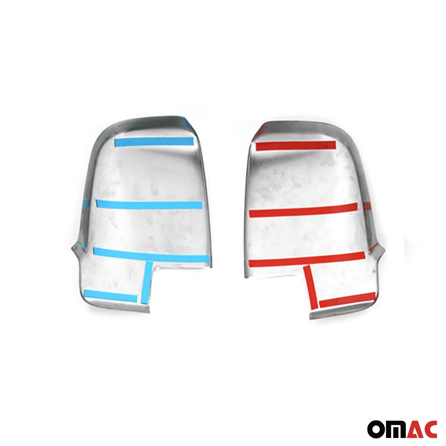 Coques de Rétroviseurs pour Mercedes Sprinter 907-910 2018-2025 en Acier Argenté