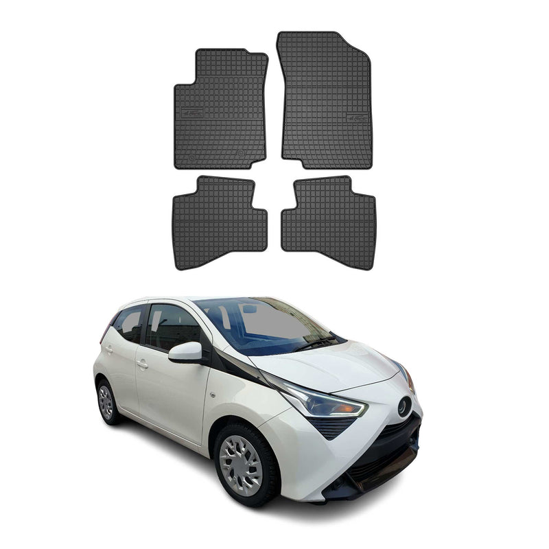 OMAC Tapis de sol pour Toyota Aygo 2014-2022 Noir en caoutchouc