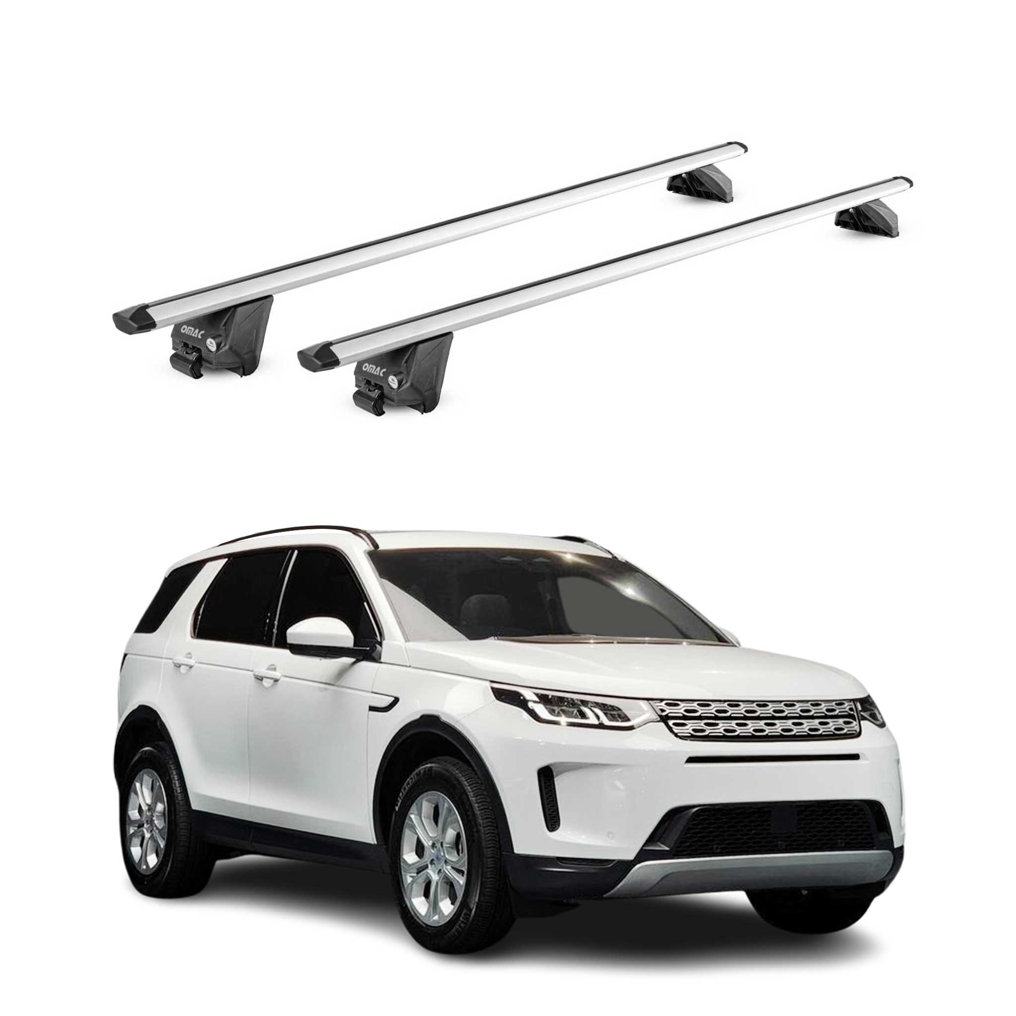 Barres de toit transversales pour Land Rover Discovery Sport 15-26 Alu Gris ABE