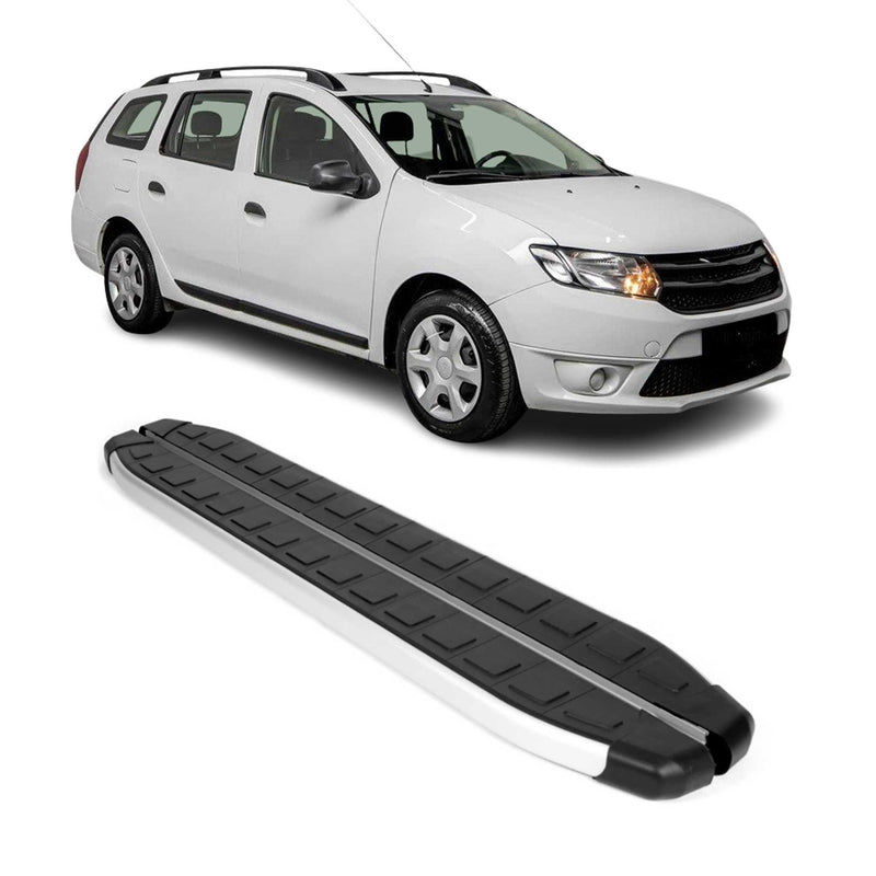Marchepieds Latéraux pédale pour Dacia Logan MCV 2013-2021 Alu Noir Gris 2Pcs
