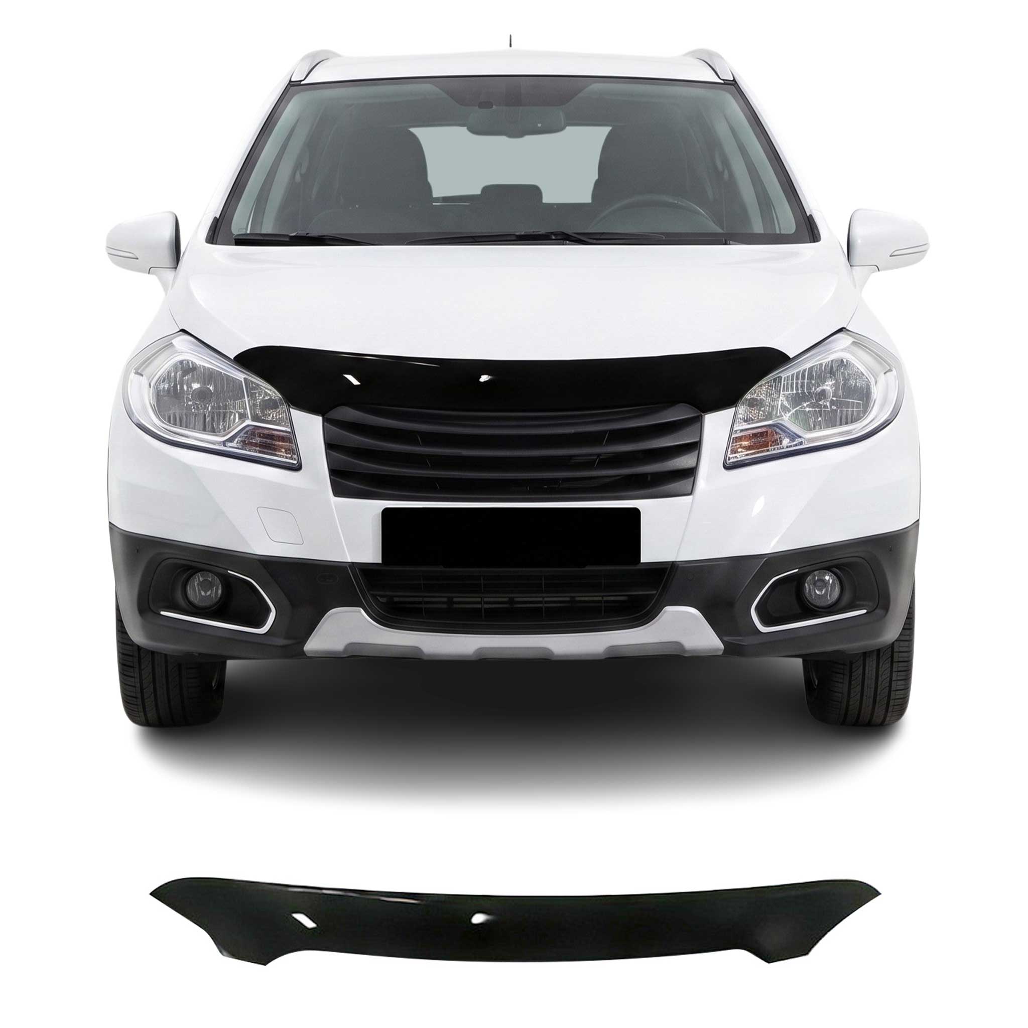 Deflecteurs d'air capot de voiture pour Suzuki SX4 2013-2016 Acrylique Noir