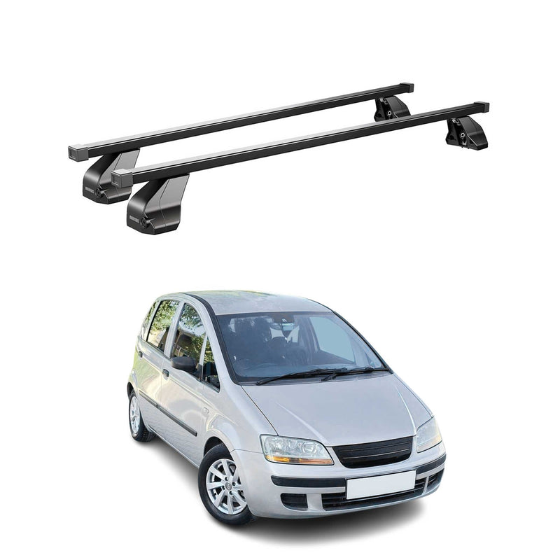 Barres Transversales Menabo pour Fiat Idea 2005-2012 Noir