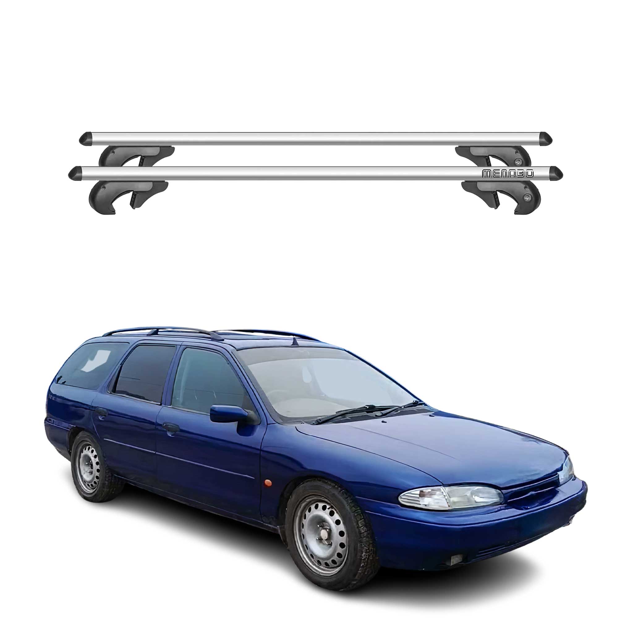 Barres de toit pour Ford Mondeo Break 1993-2000 90kg Aluminium Gris 2tlg