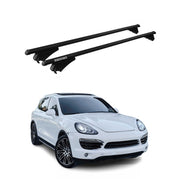 Tiger Barres de toit transversales pour Porsche Cayenne 2011-2017 Noir