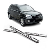 Marchepieds Latéraux pour Kia Sportage 2005-2008 Acier Inoxydable Argent