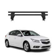 Menabo Barres de toit Transversales pour Chevrolet Cruze 2009-2016 HB Alu Noir