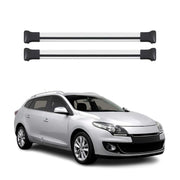 Barres de toit transversales pour Renault Megane 2009-2016 Aluminium Gris