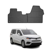 Tapis de Sol pour Toyota Proace 2016-2026 Convient à 1ème rangée Noir Caoutchouc