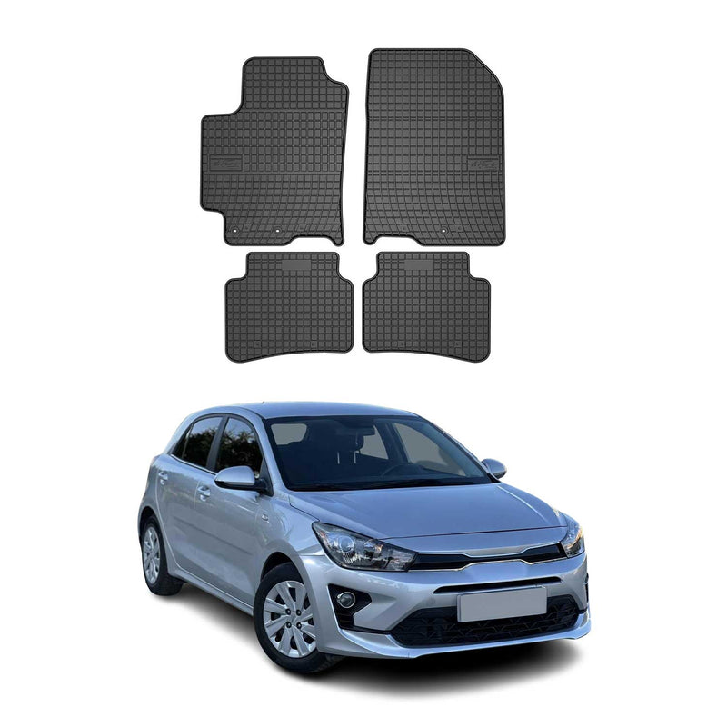 Tapis de Sol pour Kia Rio 2017-2022 Caoutchouc Noir