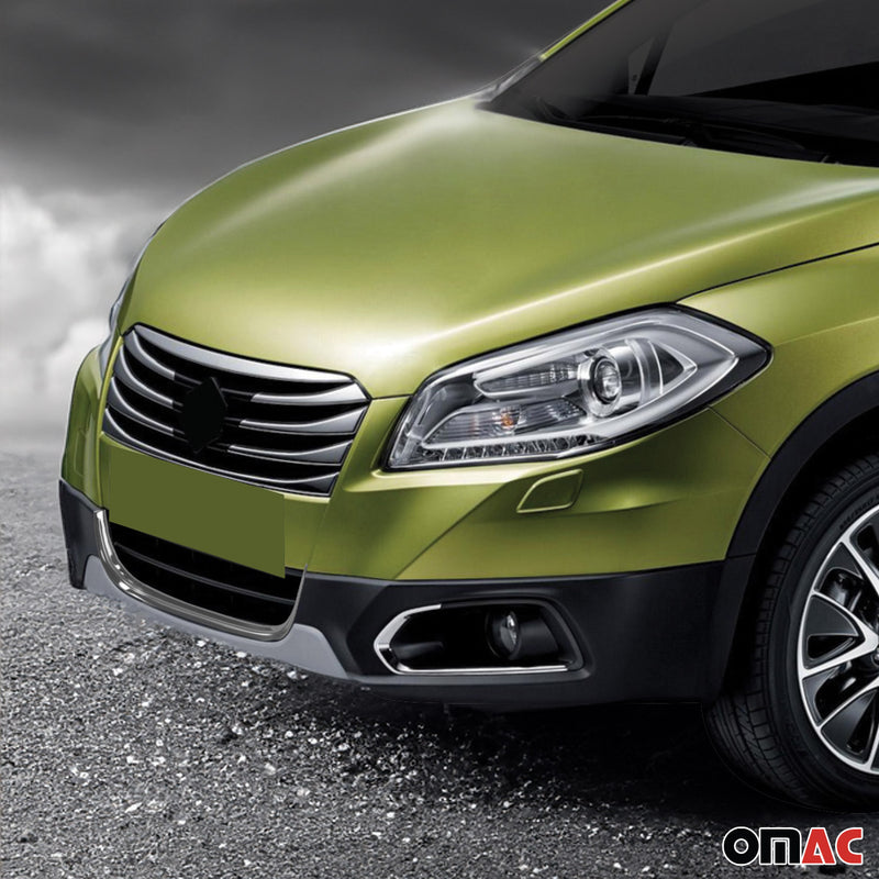 Grille de calendre pour Suzuki SX4 S-Cross 2013-2021 en acier inox Chromé