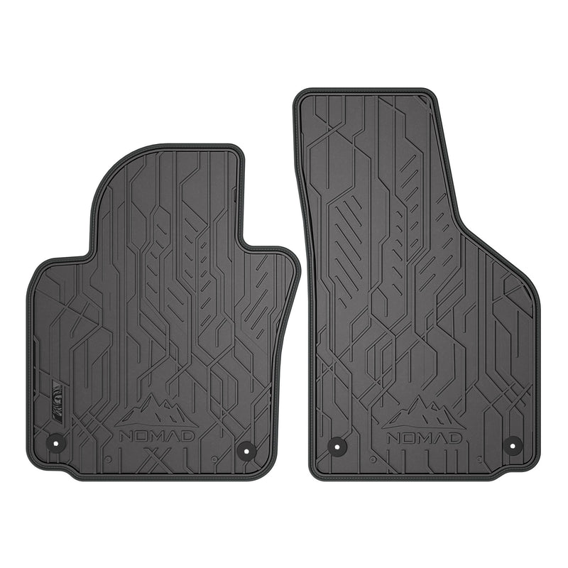 Tapis de Sol de Voiture pour Skoda Yeti 2009-2017 Caoutchouc Noir-Gris 2Pcs