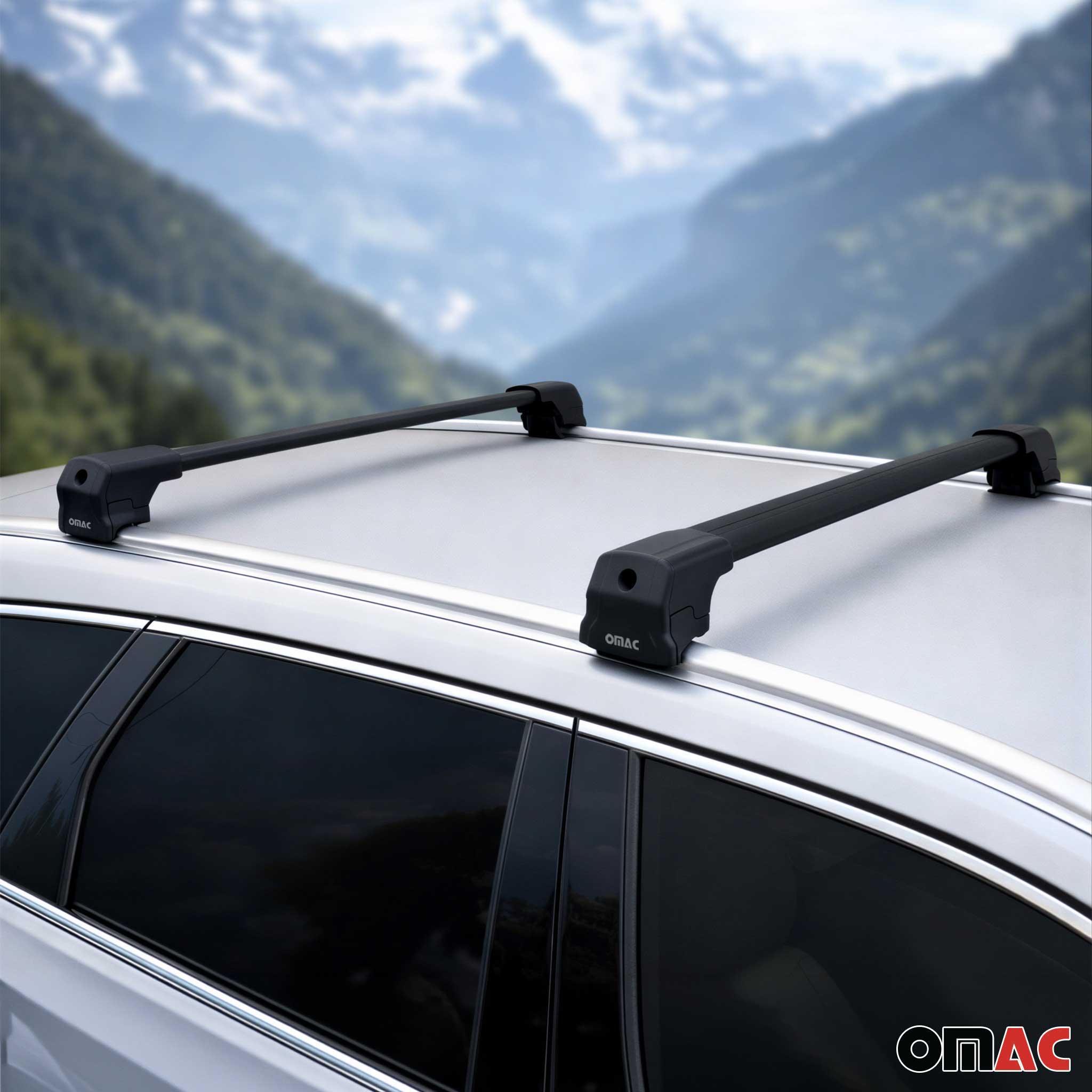 Barres De Toit Transversales pour Peugeot 2008 2019-2026 Aluminium Noir ABE
