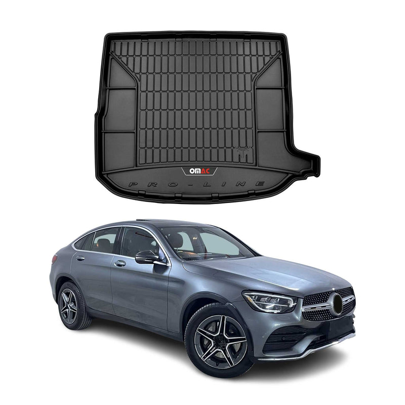 Tapis de Coffre pour Mercedes Classe GLC C253 2016-2022 TPE Noir