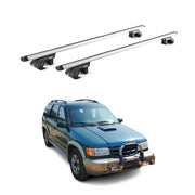 Barres de toit transversales pour Kia Sportage JA 1994-2004 Alu Gris 2x ABE