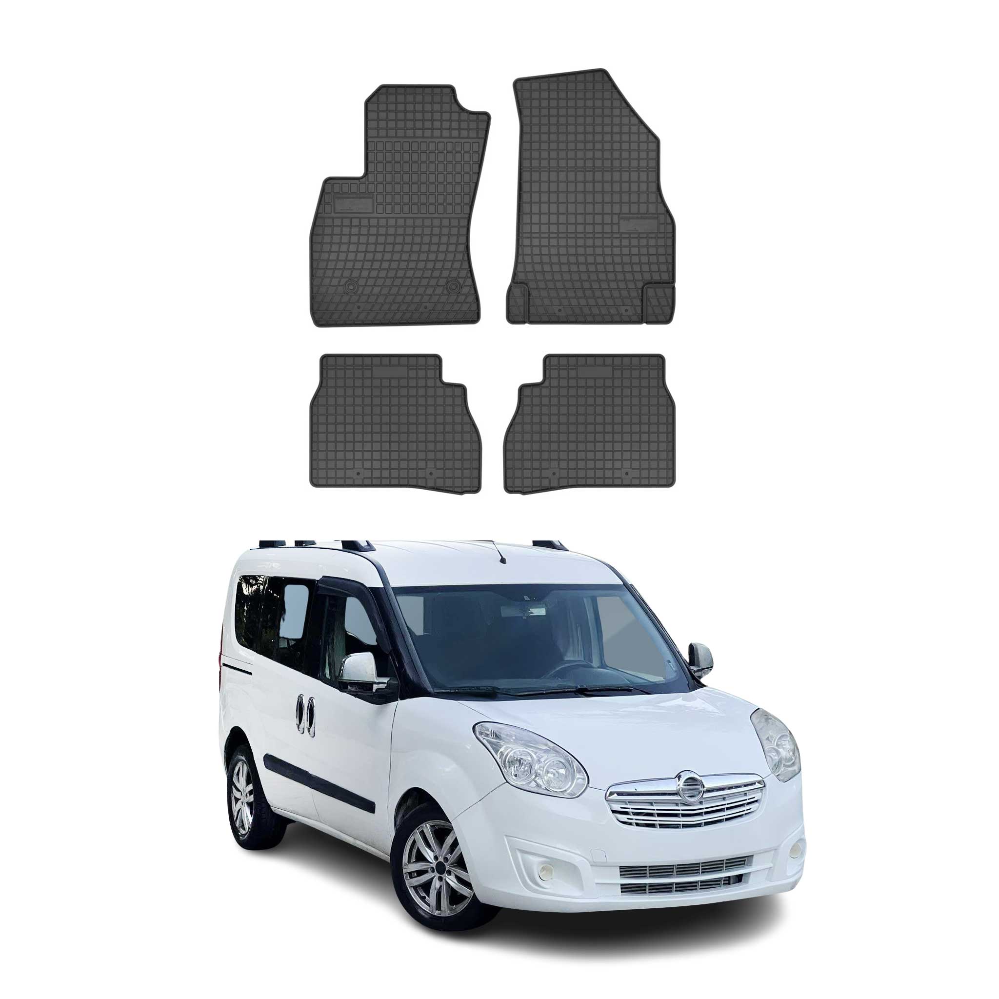 Tapis de Sol pour Opel Combo D 2012-2019 Caoutchouc Noir