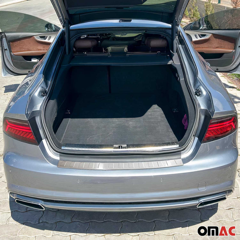 Protection seuil de pare-chocs pour Audi A7 Berline 4G8 2010-2018 Acier Brossé