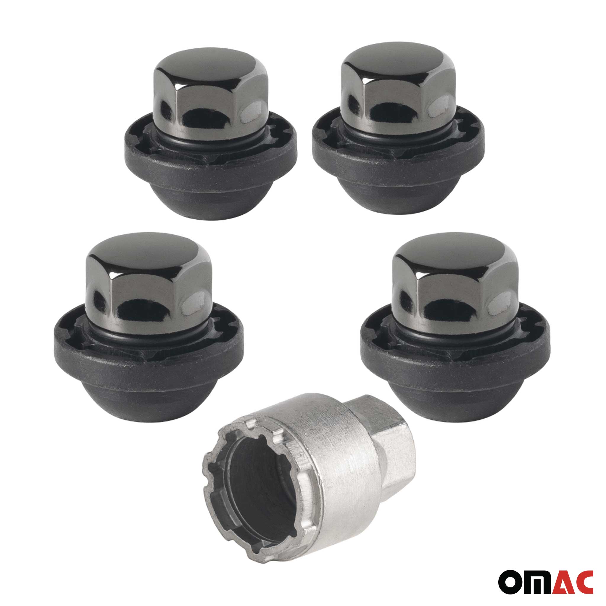 Vis de roue antivol pour Honda Accord 1994-2008 Acier Noir lot de 4 M12X1,5