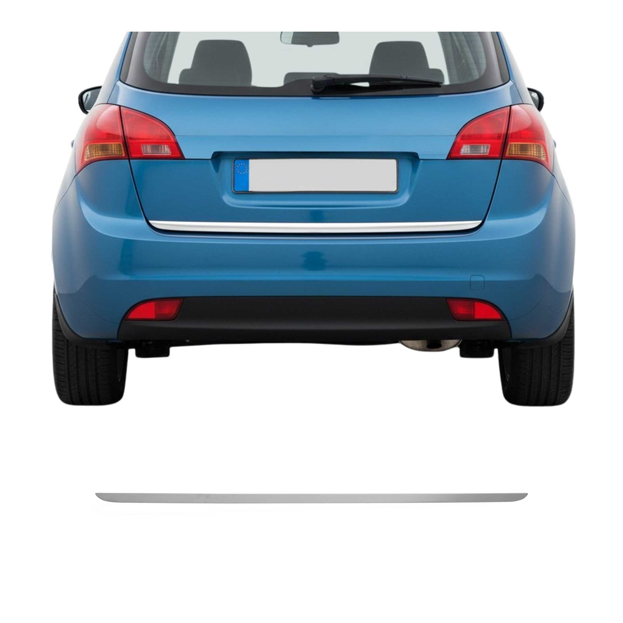 Baguettes de garniture arrière pour Kia Venga 2009-2019 1Pc Acier Silver