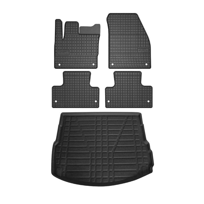 Kit Tapis de sol et coffre pour Land Rover Discovery Sport 2014-2024 TPE Noir