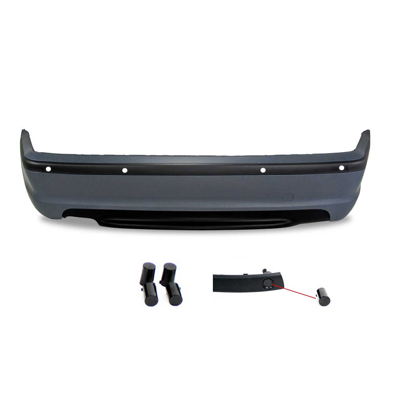 Pare-choc arrière Look Sport pour BMW Series 3 E46 4 portes 1998-2005 Noir 5 Pcs