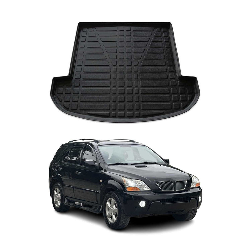 Tapis de Coffre pour Kia Sorento 2010-2014 en TPE Noir