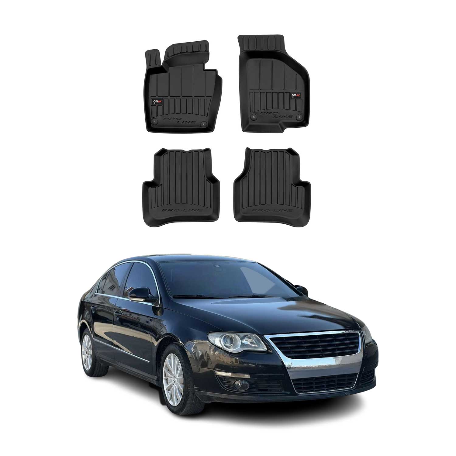 Tapis de Sol pour VW Passat B6 2005-2010 TPE Noir