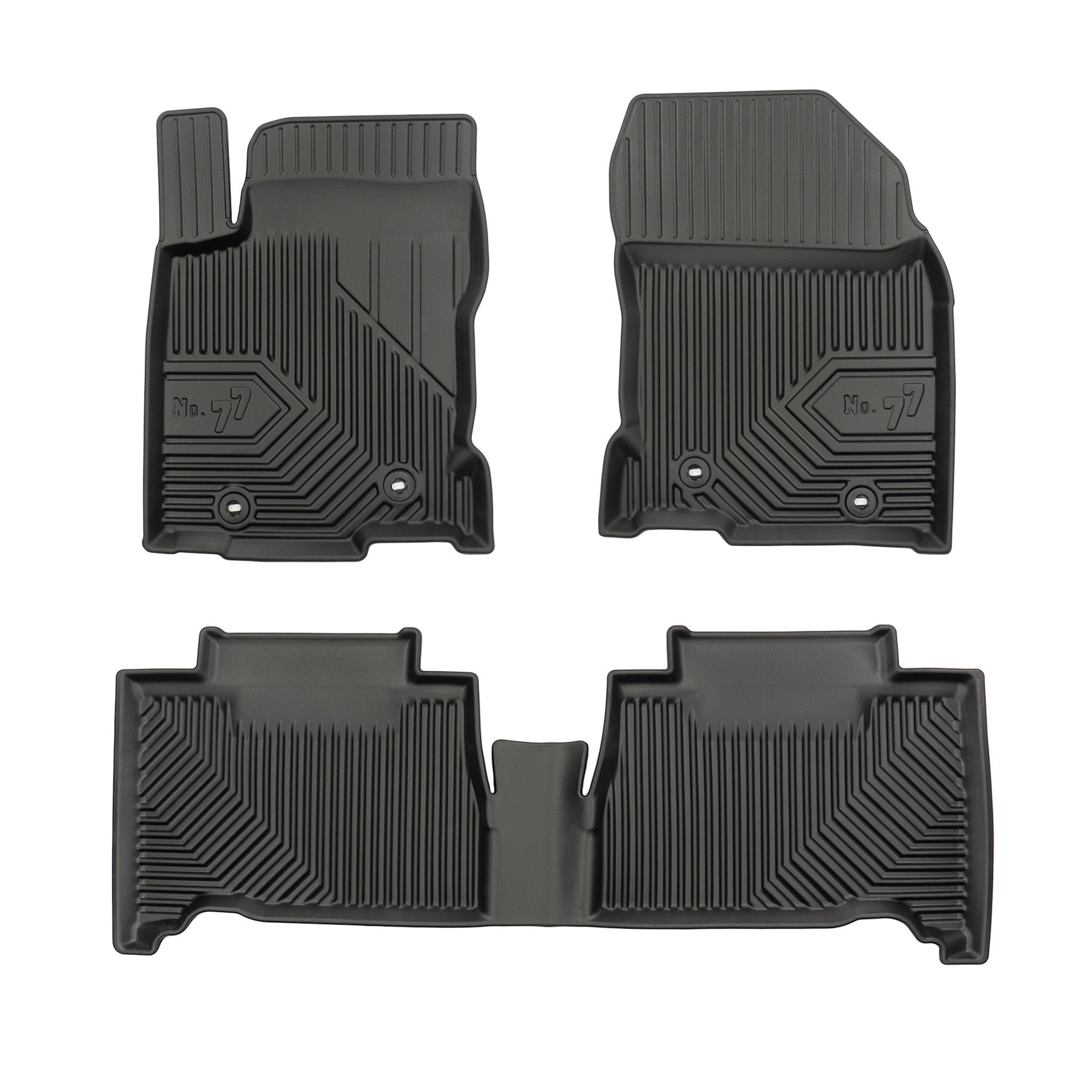 Tapis de Sol de Voiture pour Lexus NX I 2014-2021 sauf hybrid TPE Noir 3Pcs