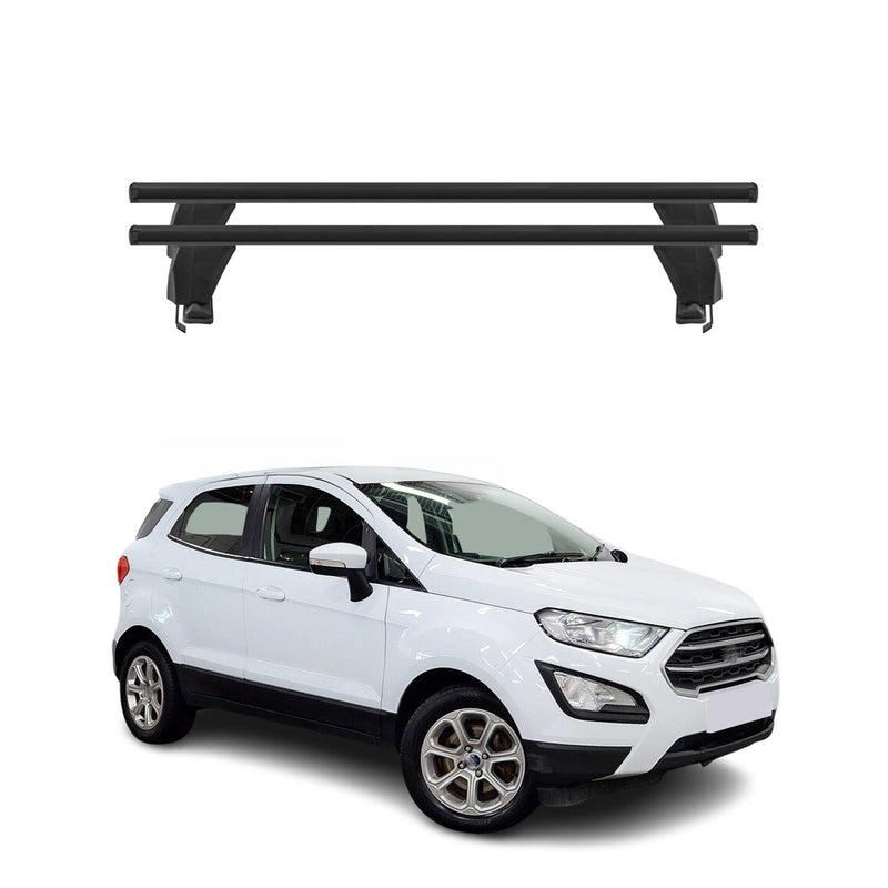 Menabo Barres de toit Transversales pour Ford Ecosport 2017-2024 Noir ABE 2x