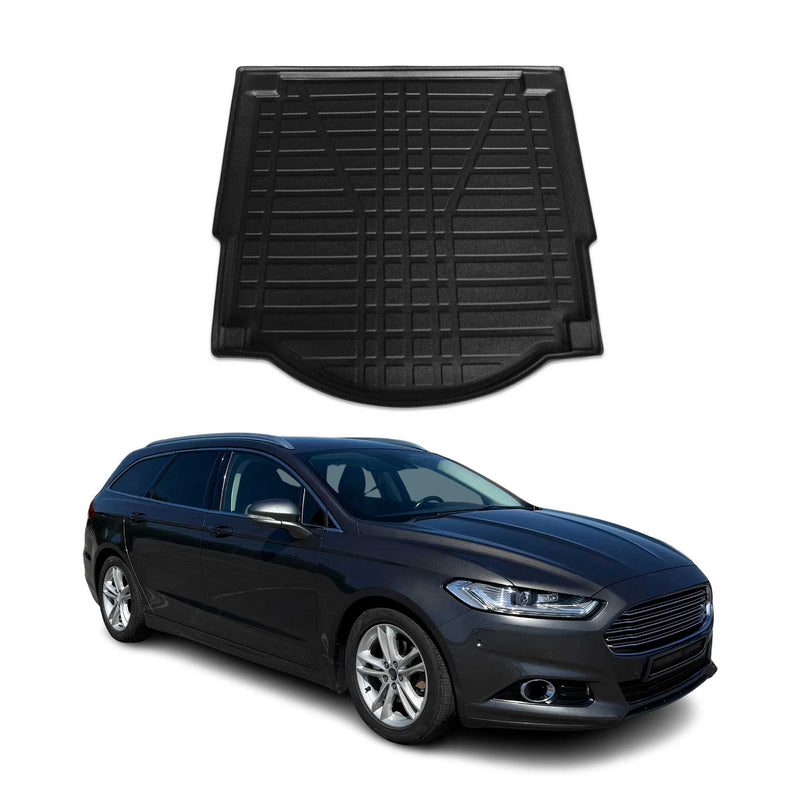 Tapis de Coffre pour Ford Mondeo mk5 Turnier 2014-2022 en TPE Noir