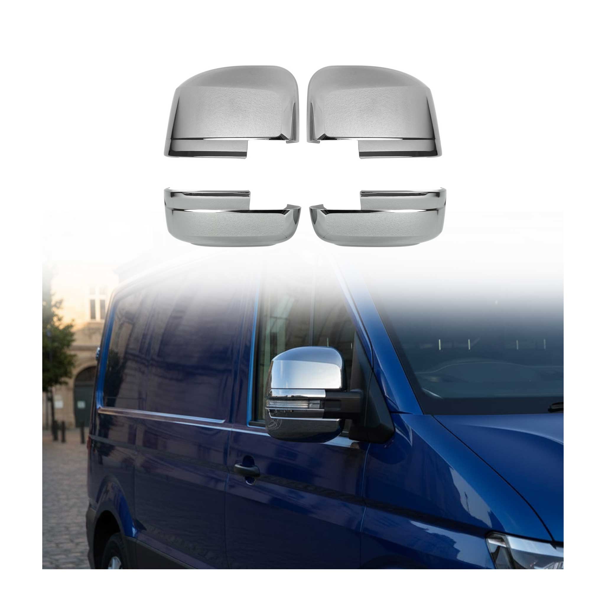 Coques de Rétroviseurs pour VW Crafter 2017-2021 en ABS Argent