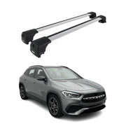 Barres De Toit Transversales pour Mercedes Classe GLA 2020-2025 Alu Gris ABE